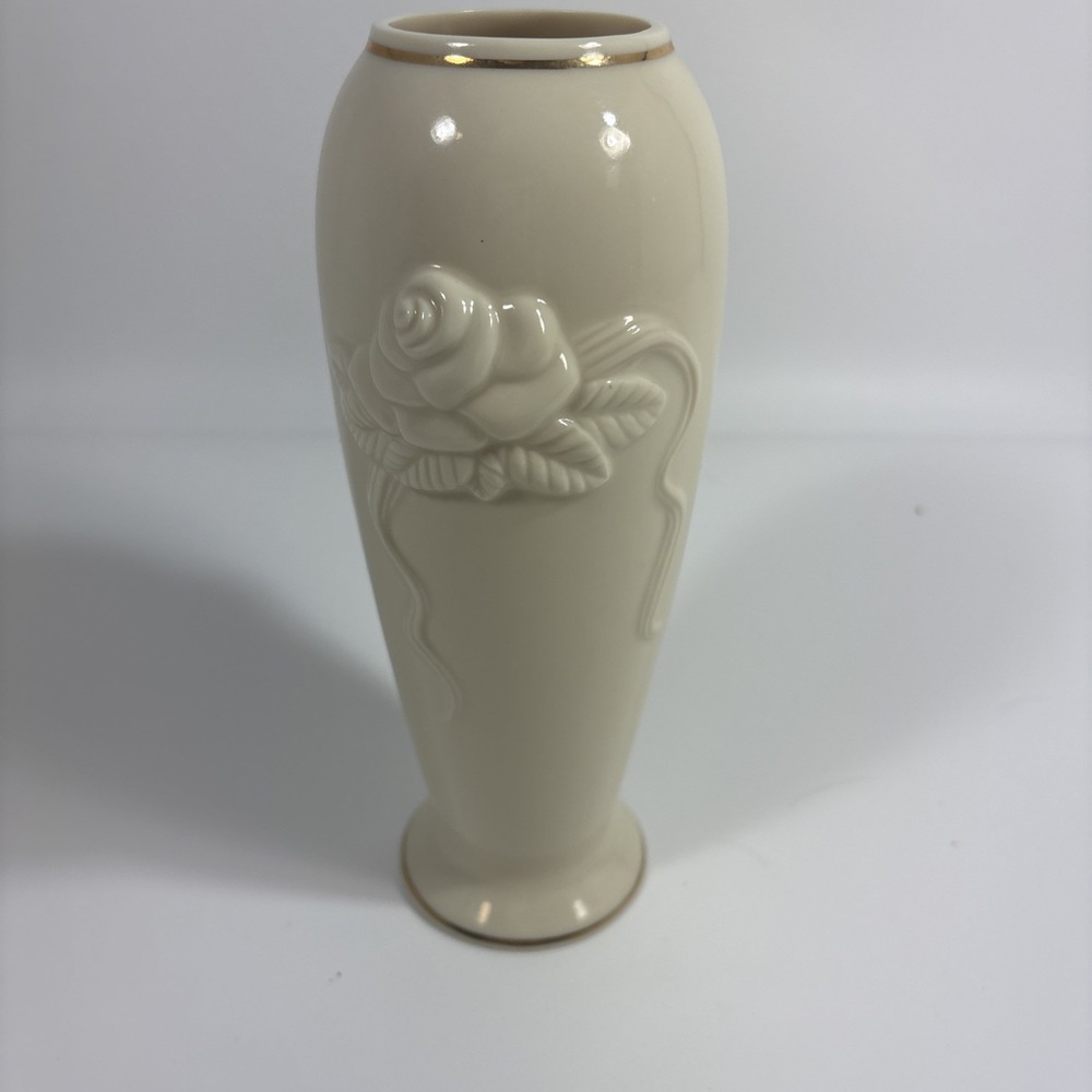 Vintage Lenox Vase Cream Gold Trim 7 Inches